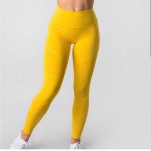 NWT Alphalete R6 Revival Seamless Leggings Yellow small